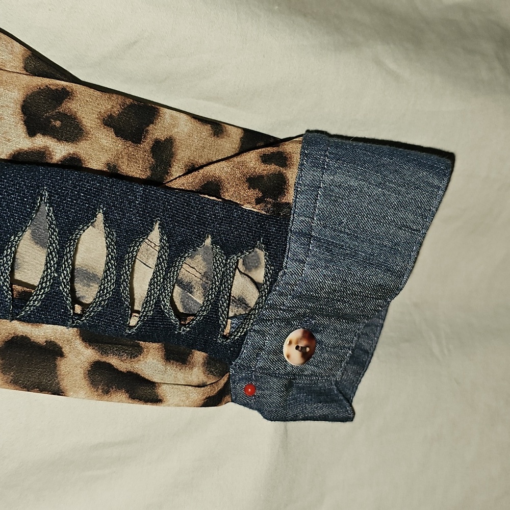 John Mark Patchwork Button Down Shirt - image 7